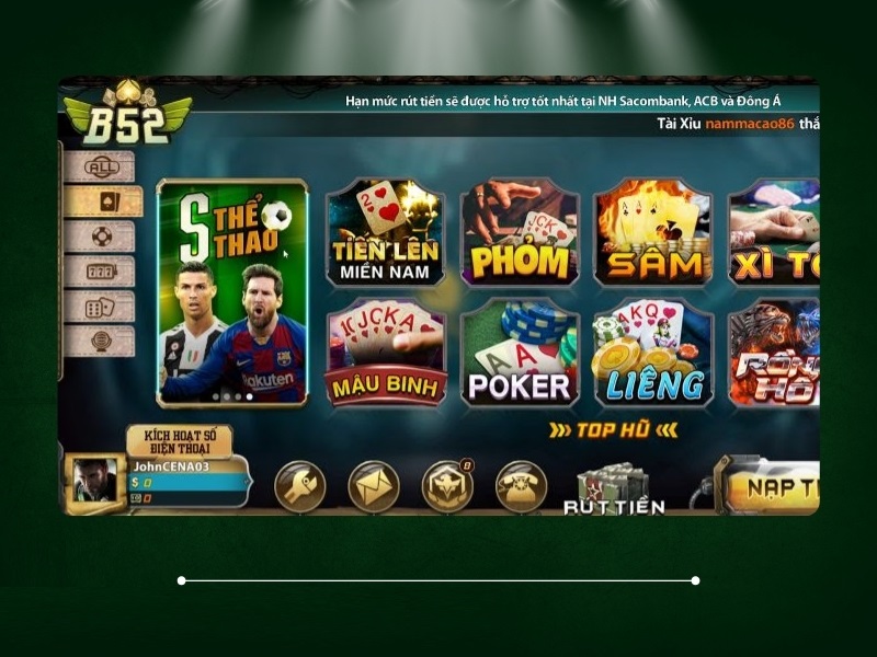 B52CLUB cổng game bài xanh chín, uy tín
