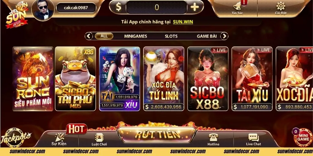 Sunwin cung cấp một hệ sinh thái game đa dạng